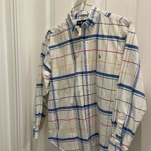 Ralph Lauren Men's White Multicolor Check Shirt